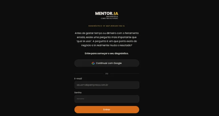 Resultado do Diagnóstico de Maturidade em IA